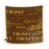 DKNY Sun and Dahlia Yellow Square Silk Scarf