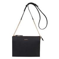 dkny hand bags flat top zip crossbody black