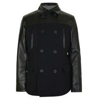 DKNY Leather Panel Coat