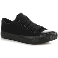 Dk Czarne Tekstylne Pó?trampki men\'s Shoes (Trainers) in black
