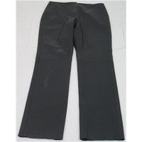 dkny size 10 black leather trousers