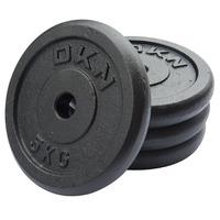 dkn cast iron standard weight plates 4 x 5kg