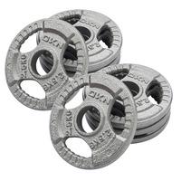 DKN Tri Grip Cast Iron Olympic Weight Plates - 8 x 2.5kg