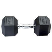 DKN Rubber Hex Dumbbells - 22.5kg