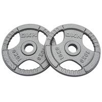 DKN Tri Grip Cast Iron Olympic Weight Plates - 2 x 10kg