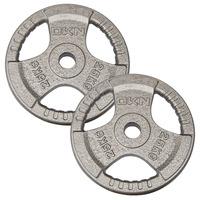 DKN Tri Grip Cast Iron Olympic Weight Plates - 2 x 25kg