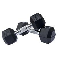 dkn rubber hex dumbbells 2 x 7kg