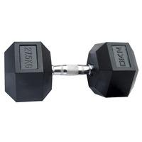 DKN Rubber Hex Dumbbells - 27.5kg