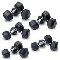 dkn rubber hex dumbbells 2 x 30kg