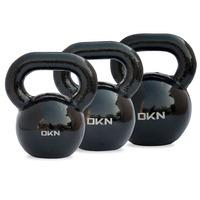 dkn 12 16 and 20kg cast iron kettlebell set