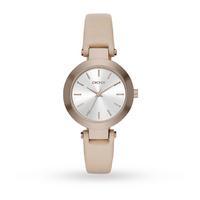 DKNY Ladies Light Brown Leather Strap Watch NY2457