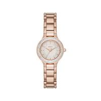 DKNY Chambers ladies\' stone-set rose gold-tone bracelet watch