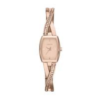 DKNY Crosswalk ladies\' rose gold-plated bracelet watch