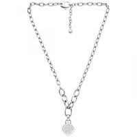 DKNY Ladies Stainless Steel Square Pave Necklace NJ2071040