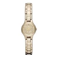 DKNY Womens Round Gold Pave Dial Gold Plated Bracelet Watch NY8692