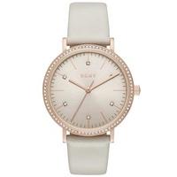 dkny minetta rose gold plated strap watch ny2609