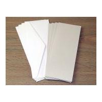 DL Pearlised Blank Cards & Envelopes White Pearl