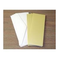 DL Pearlised Blank Cards & Envelopes Lemon Pearl