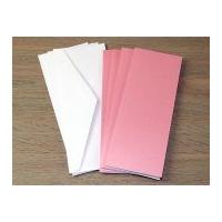 DL Pearlised Blank Cards & Envelopes Pink Pearl