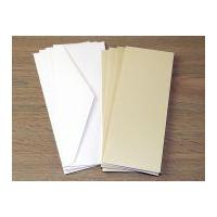 DL Pearlised Blank Cards & Envelopes Cream Pearl