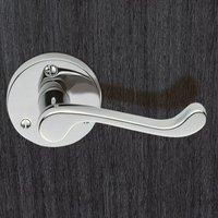 DL56 Victorian Scroll Lever Latch Handles on Round Rose