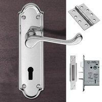 dl17 ashtead lever lock polished chrome handle pack