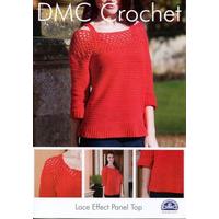 dmc crochet lace effect panel top 15091l2