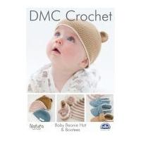 DMC Baby Beanie Hat & Bootees Natura Crochet Pattern 4 Ply