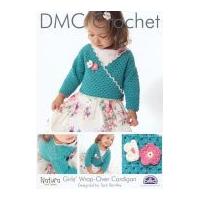 DMC Girls Wrap Over Cardigan Natura Crochet Pattern 4 Ply
