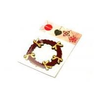 DMC Wreath Felt Shapes Wine & Gold