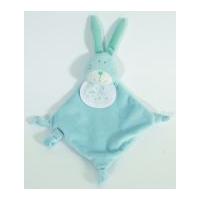 DMC Ready To Cross Stitch Baby Rabbit Soft Toy Turquoise