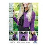 DMC Ladies Long Sleeved Bolero Crochet Pattern 4 Ply