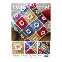 DMC Home Colourful Cushion Cover Natura Crochet Pattern 4 Ply