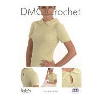 DMC Ladies Crop Sleeve Top Natura Crochet Pattern 4 Ply