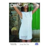 DMC Ladies Long Vest Top Natura Knitting Pattern Super Chunky
