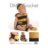 DMC Baby Bee Babygrow, Beanie Hat & Bootees Natura Crochet Pattern 4 Ply