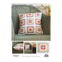 DMC Granny Square Cushion Natura Crochet Pattern 4 Ply