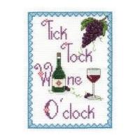 DMC Tick Tock Wine O'clock Counted Cross Stitch Kit