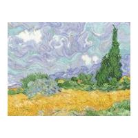 DMC Van Gogh A Wheatfield with Cypresses Counted Cross Stitch Kit