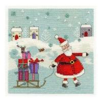 DMC Santa with Sleigh Counted Cross Stitch Kit