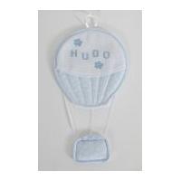 DMC Ready To Cross Stitch Baby Hot Air Balloon Wall Hanging Blue