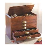 DMC Wooden Collectors Box With Full Range (465) DMC Threads