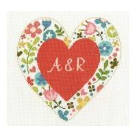 DMC Personalised Heart Counted Cross Stitch Kit