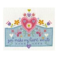 DMC You Make my Heart Smile Counted Cross Stitch Kit