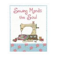 dmc sewing mends the soul counted cross stitch kit