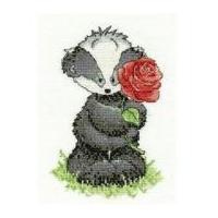 DMC Bert Badger with a Rose Counted Cross Stitch Kit