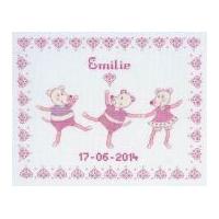 DMC First Name Sampler Pink Counted Cross Stitch Kit