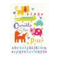 dmc animal alphabet counted cross stitch kit