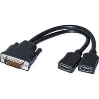 Dms-59 Male To 2 X Dp Female Adapter Cord-25 Cm