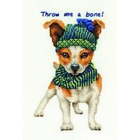 dmc jack russell 14 count cross stitch kit multi colour